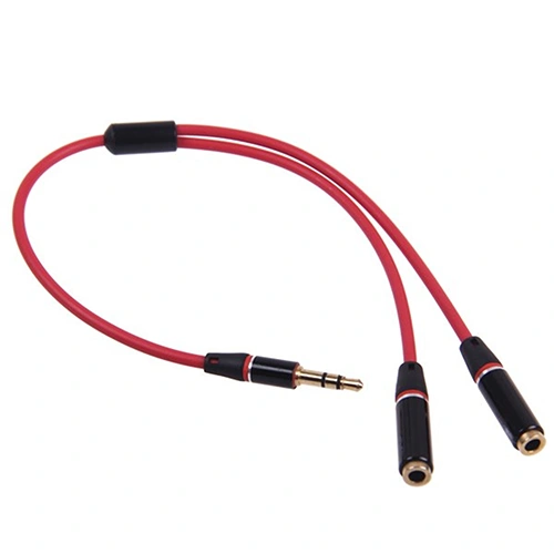3.5mm Stereo Headphone Audio Male to 2 Female Y Splitter Cable Adapter Plug Jack
