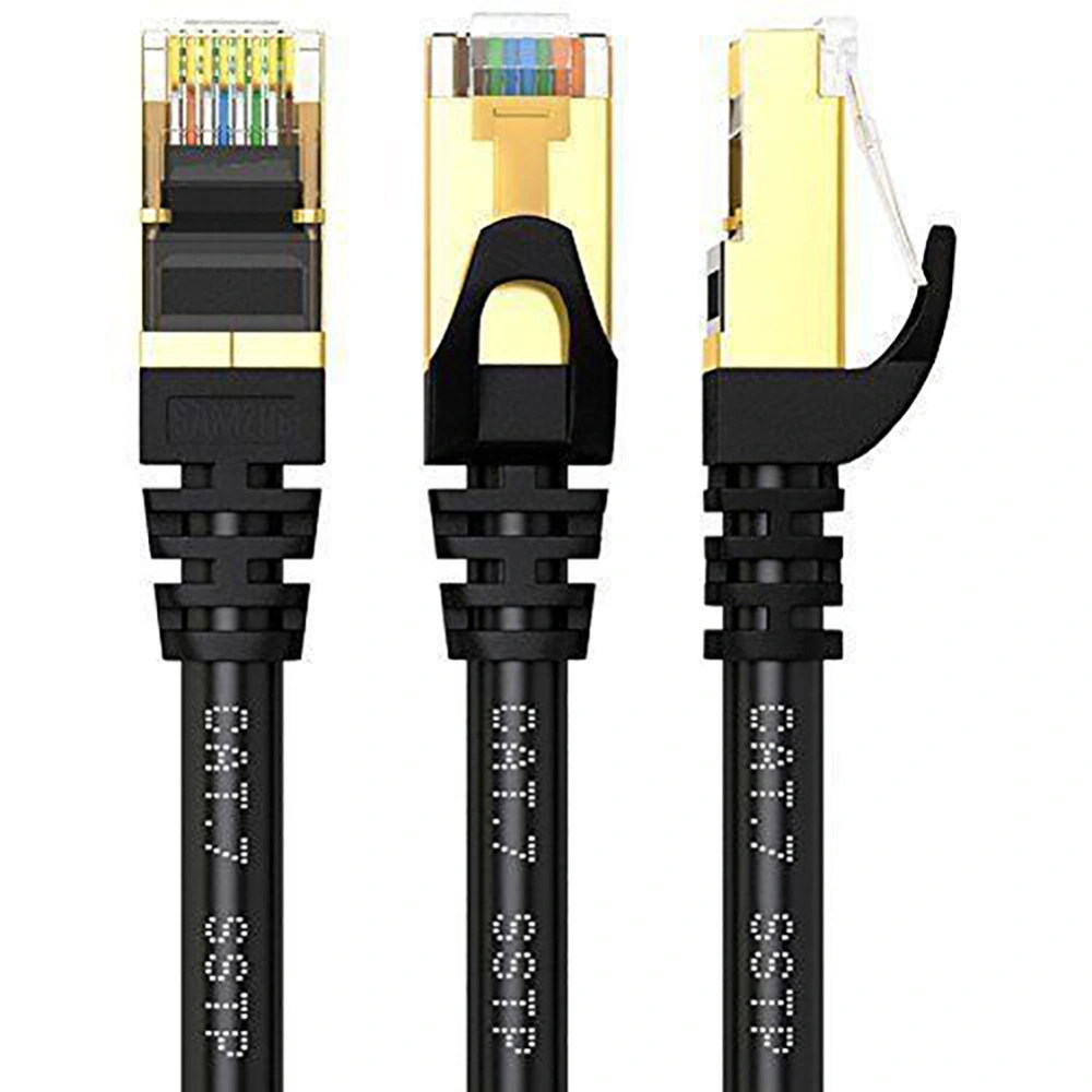 Cat 7 U/FTP Gold Plated Shielded 10Gbps Ethernet RJ45 Network Patch Cable Cord