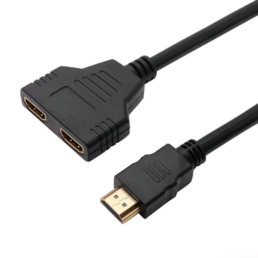 DOONJIEY 1 in 2 out HDMI-compatible Splitter Male to Female Adapter Video Cable for PC