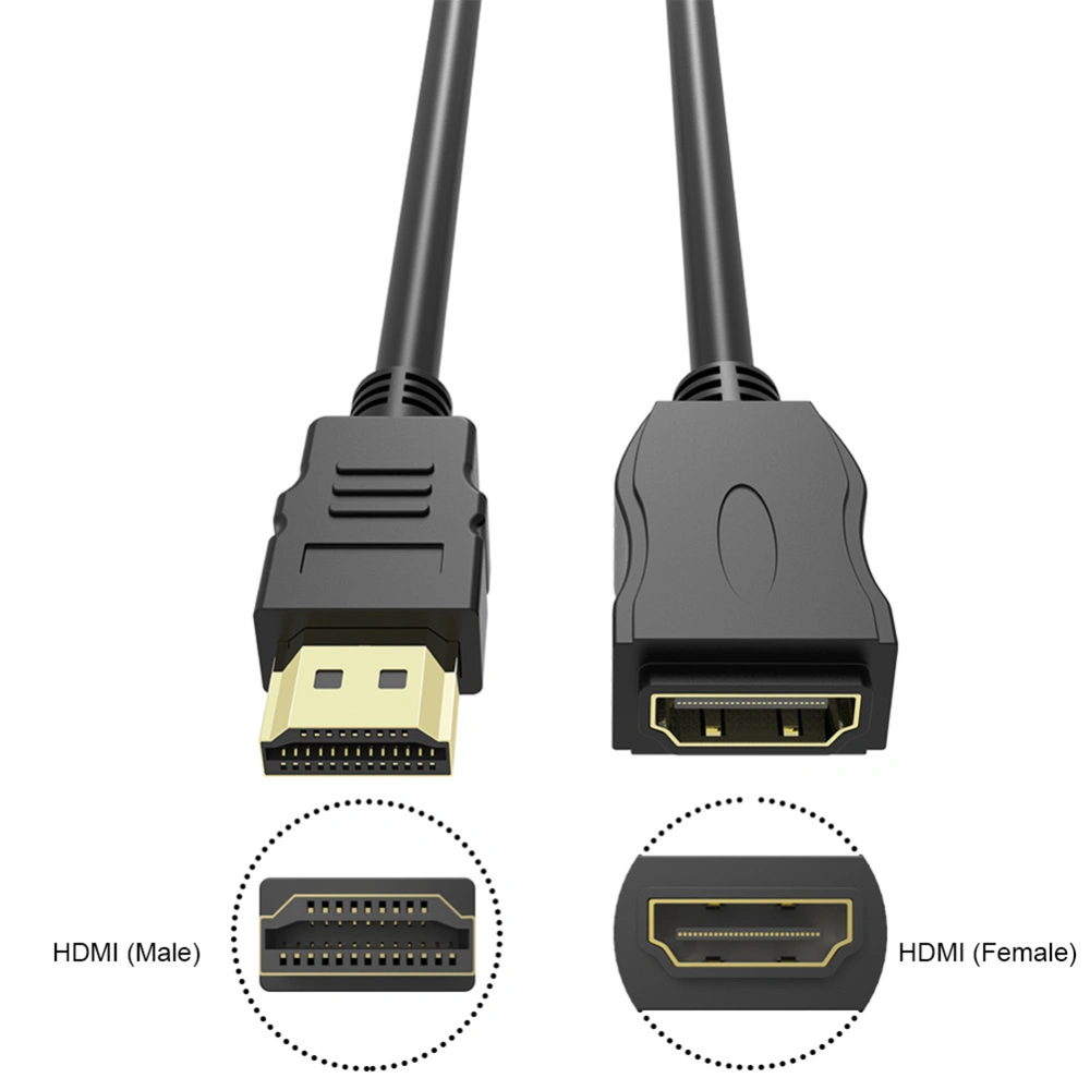 DOONJIEY 0.3/0.5/1/1.5m Gold Plated HDMI-compatible Male to Female Extension Cable Extender