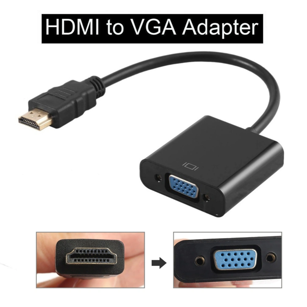 DOONJIEY HDMI-compatible Male to VGA Female 1080P Video Converter Adapter for PC DVD HDTV