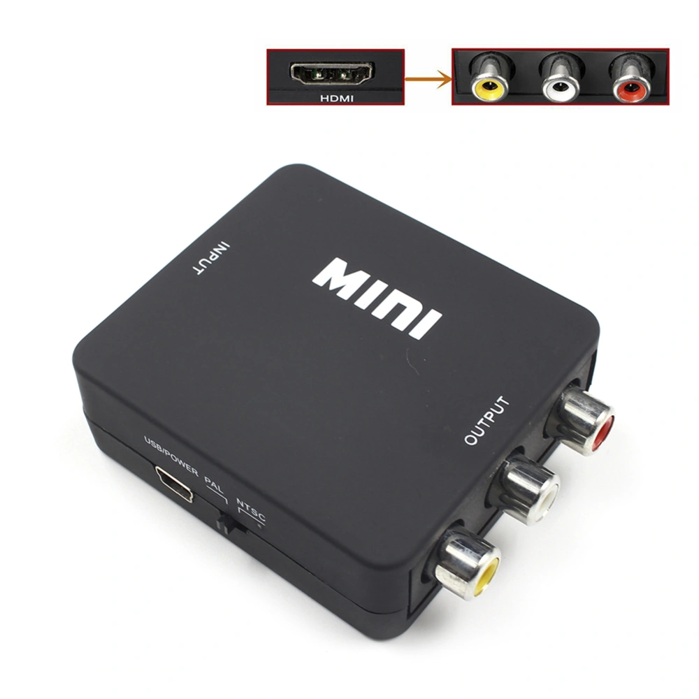 Mini Composite 1080P HDMI-compatible to RCA Audio Video CVBS AV Adapter Converter for HDTV