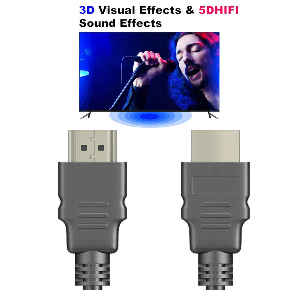 1/1.5m High Speed High Clarity 1080P 3D Audio Video Sync HDMI-compatible Cable Cord for PS3 Projector