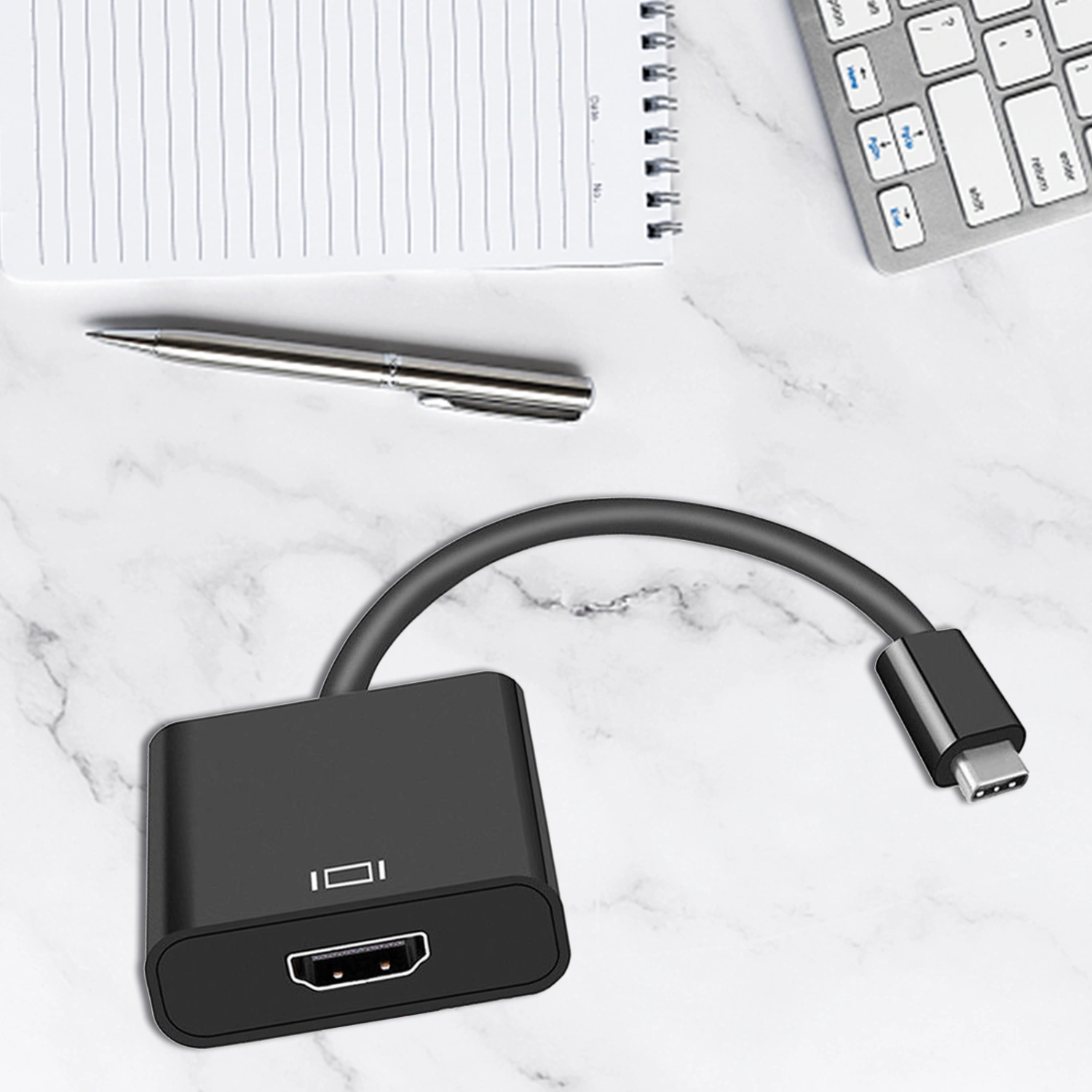 USB C to HDMI-compatible Multiport Adapter for Thunderbolt 3 to 4K Output Charging Port