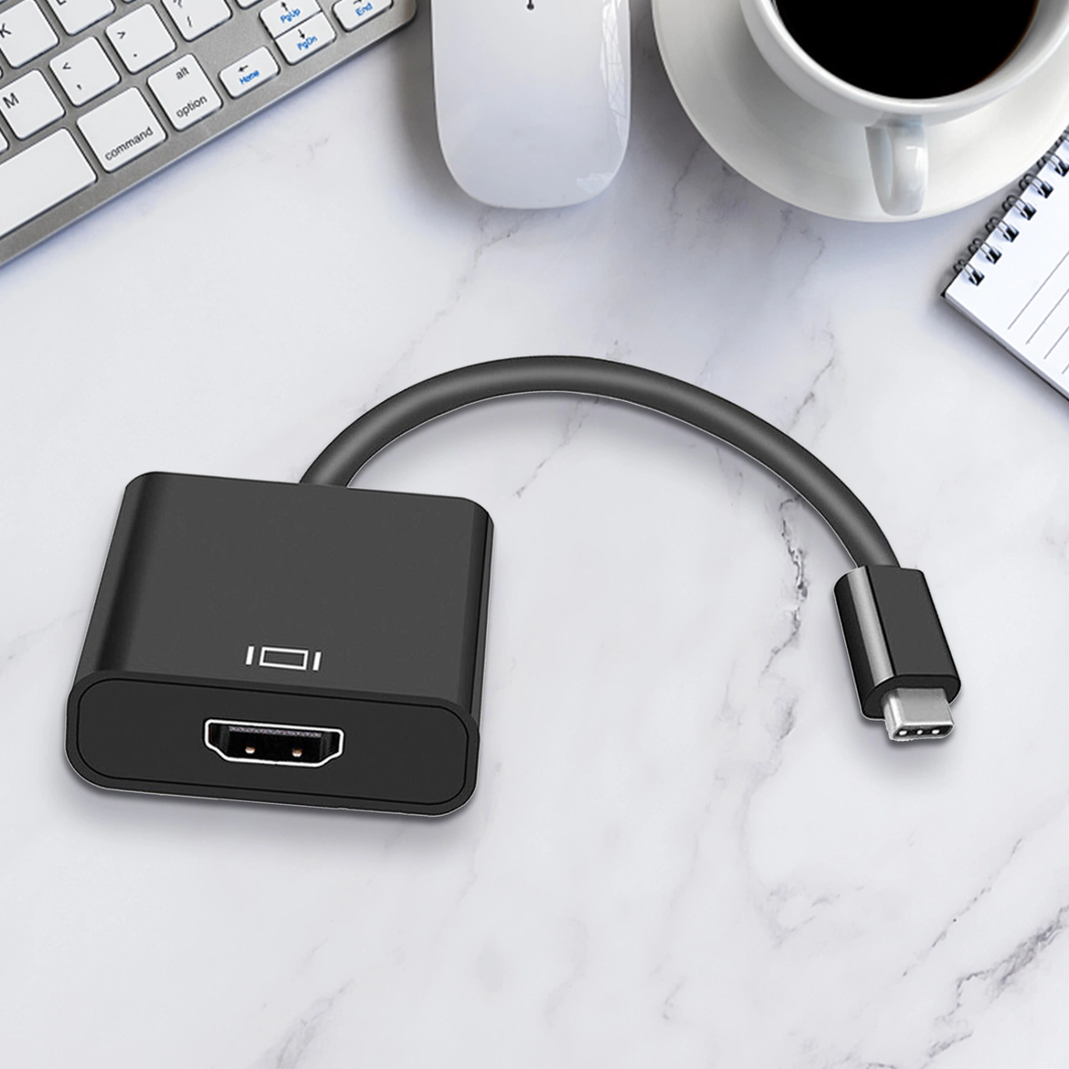 USB C to HDMI-compatible Multiport Adapter for Thunderbolt 3 to 4K Output Charging Port