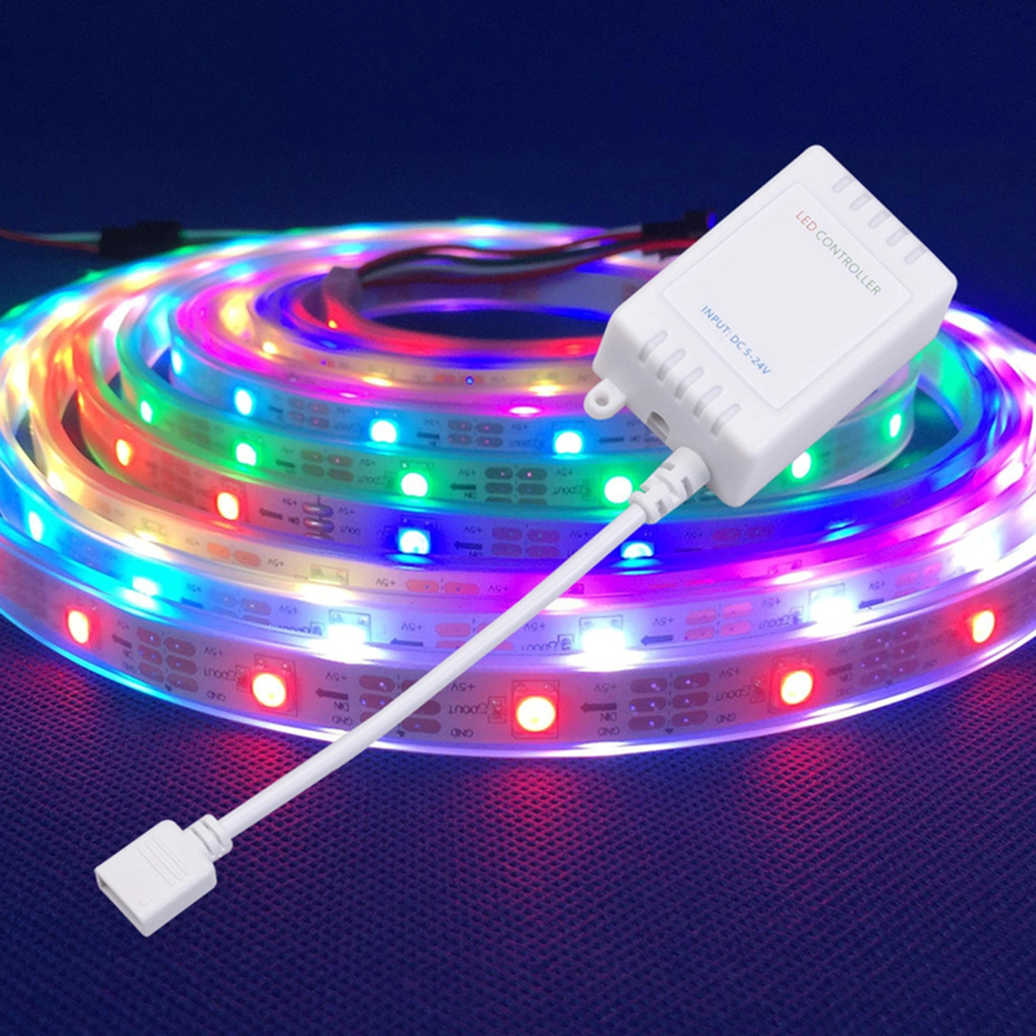 Portable Mobile Phone Bluetooth-compatible Music Colorful LED RGB Light Smart Remote Controller