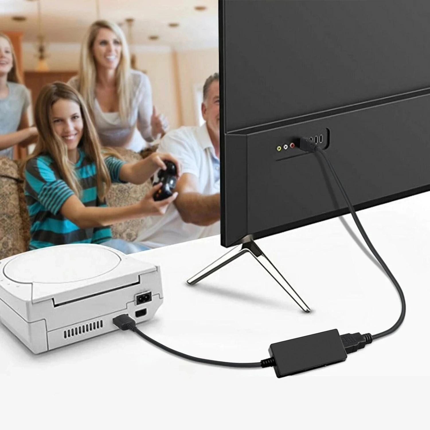 Video Converter Plug-and-Play No Driver Required Stable Transmission Low Latency Universal Signal Transfer ABS Gaming Console HDMI-compatible Converter Set Electronic Accessories