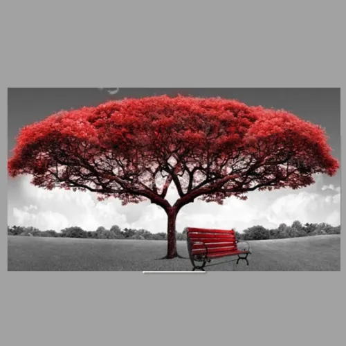 Red Tree over Bench