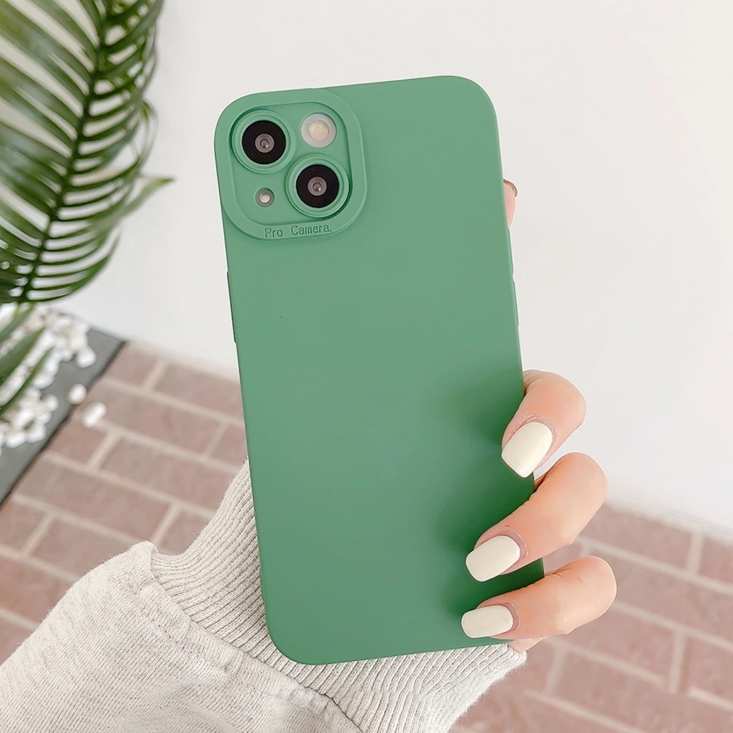 Phone Back Shell Anti-fall Shock-proof Ultra-thin TPU Solid Color Phone Case for iPhone 13 Mini/13/13 Pro/13 Pro Max