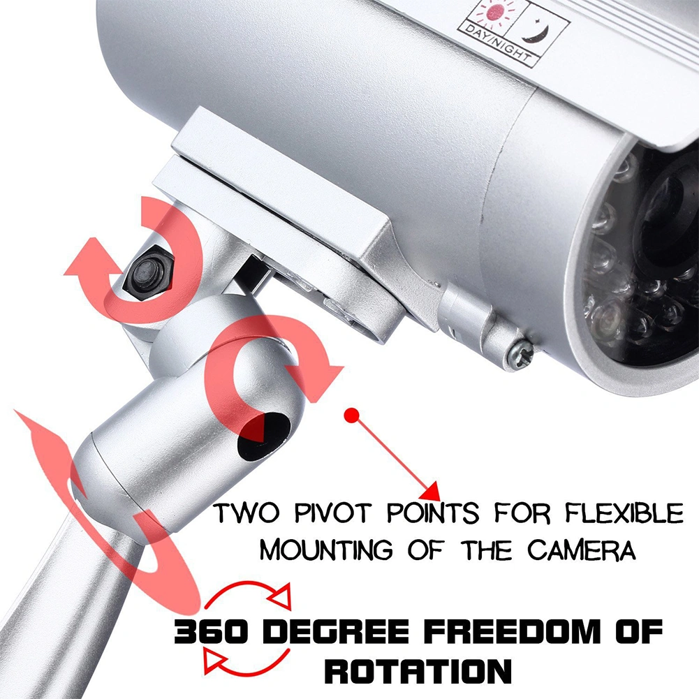 Fake Security Camera Anti-theft Angle Adjustable Universal Wireless Dummy Simulation CCTV Surveillance Camera for Home
