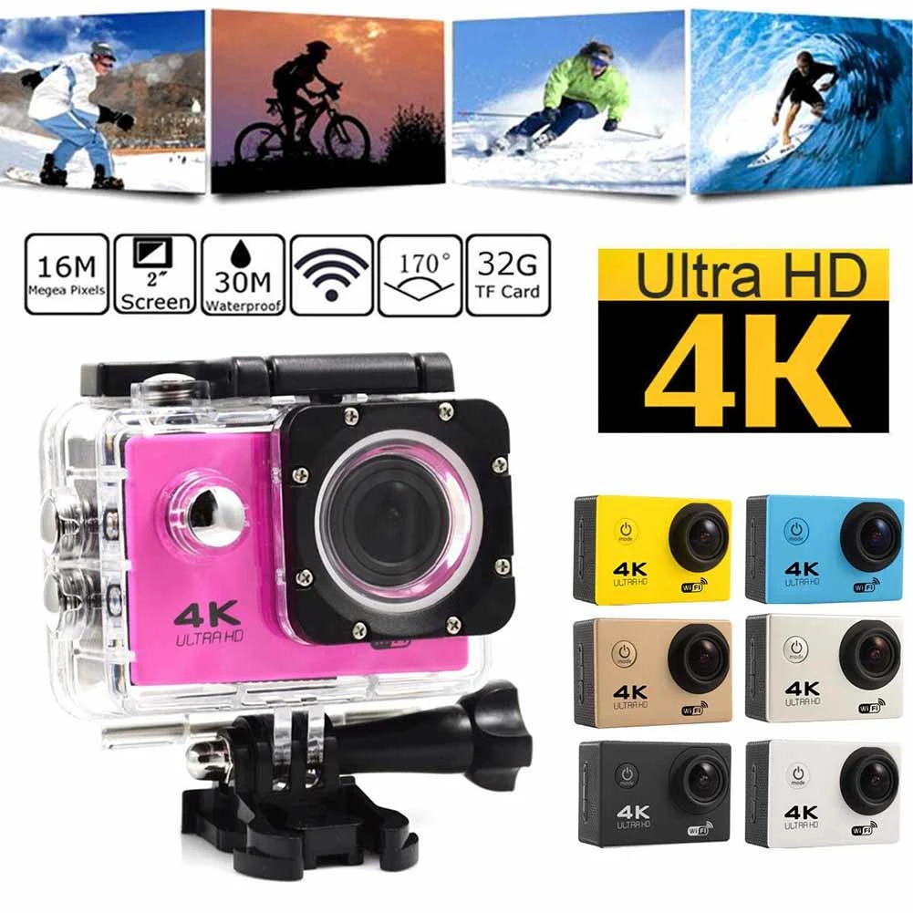 Ultra High Clarity 4K 1080P WiFi 16 Mega Sports Action Camera Waterproof DVR Camcorder