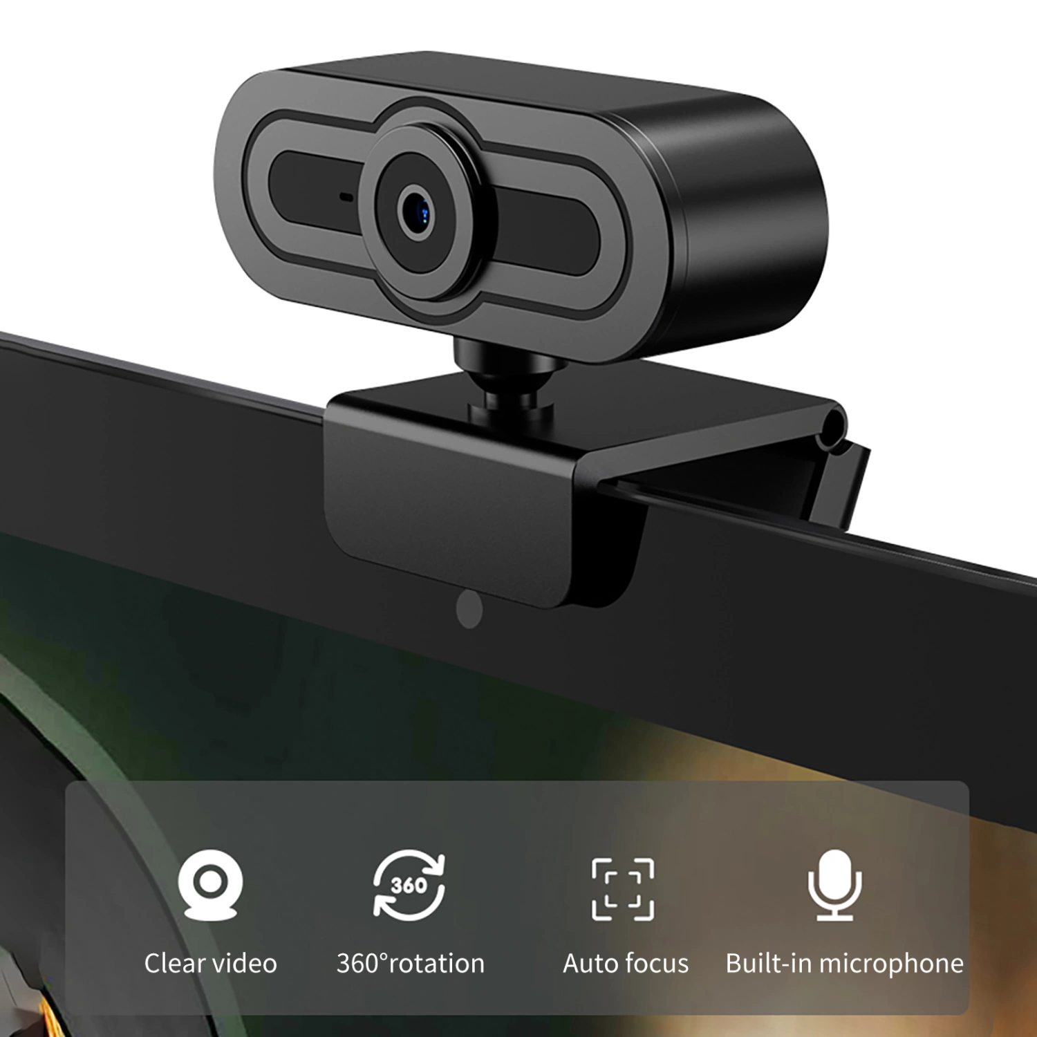 USB Webcam Stable Output High-resolution Automatic Focus 720P Computer Digital Camera for Teleconference