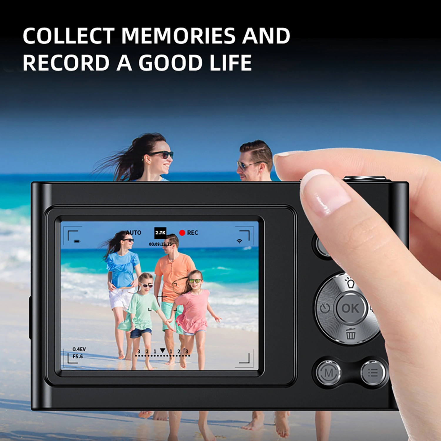 1 Set Digital Camera 44 Million Pixels 16x Zoom LCD Display Making Vlog Plastic Multi-lingual Micro Digital Video Recorder for Home