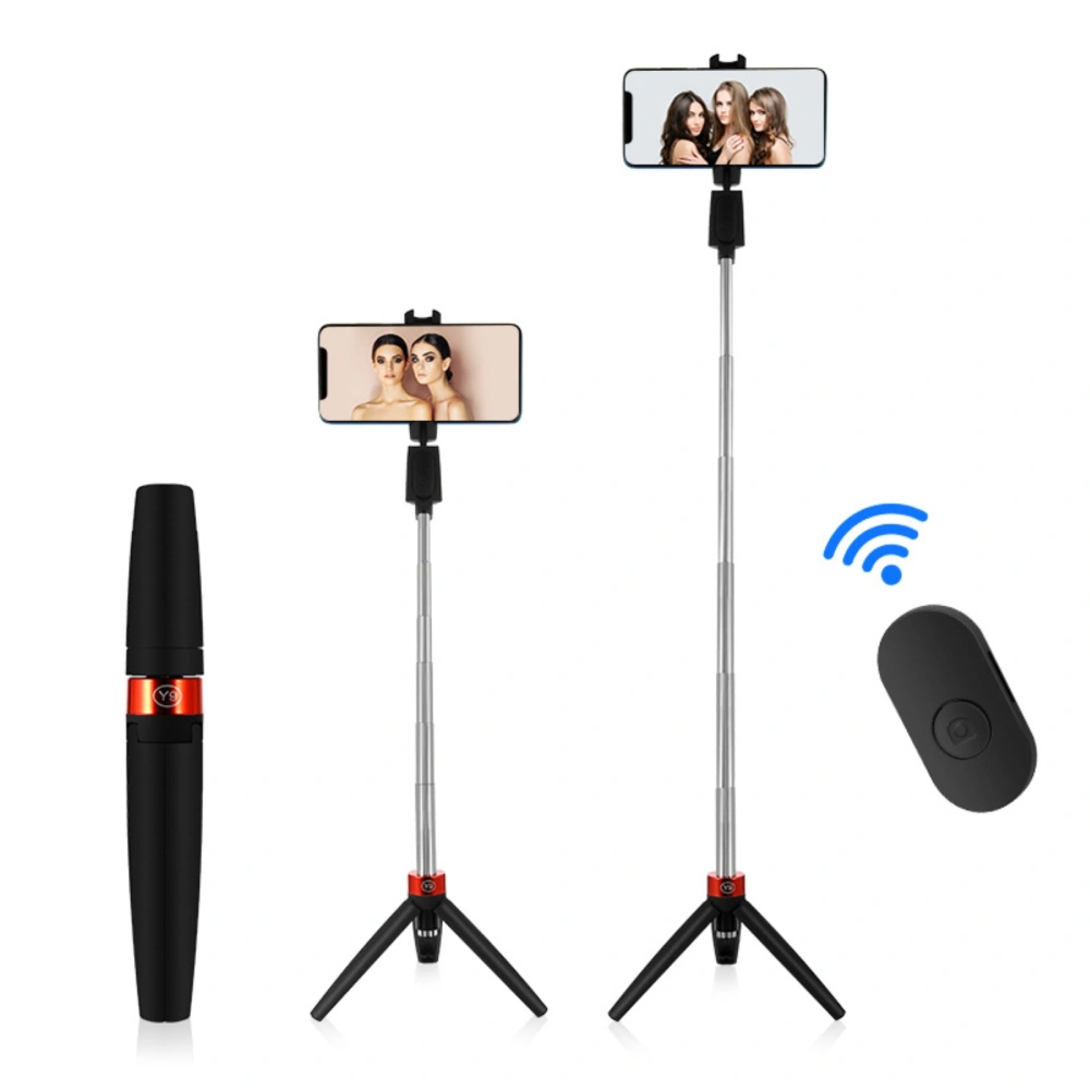 Y9 Bluetooth-compatible 4.0 Adjustable Selfie Stick Phone Holder Tripod for Live Streaming