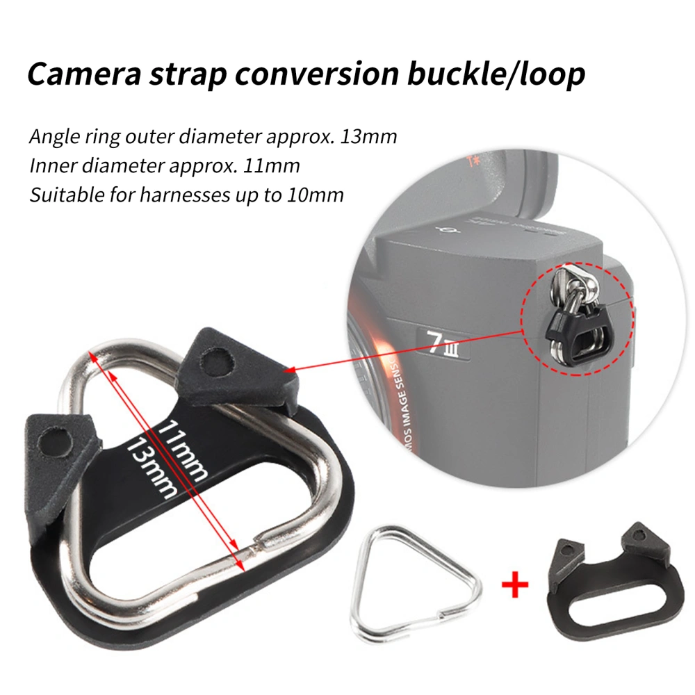 2Pcs Conversion Ring Universal Easy Installation Mini Digital Camera Strap Split Ring Adapter Camera Parts