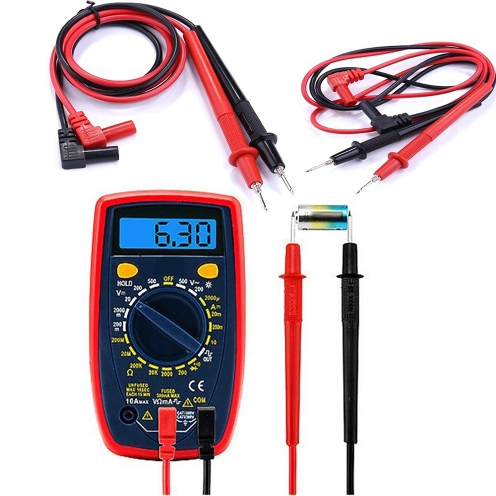 2 Pcs High Quality Universal Digital Multimeter Test Lead Probe Wire Pen Cable
