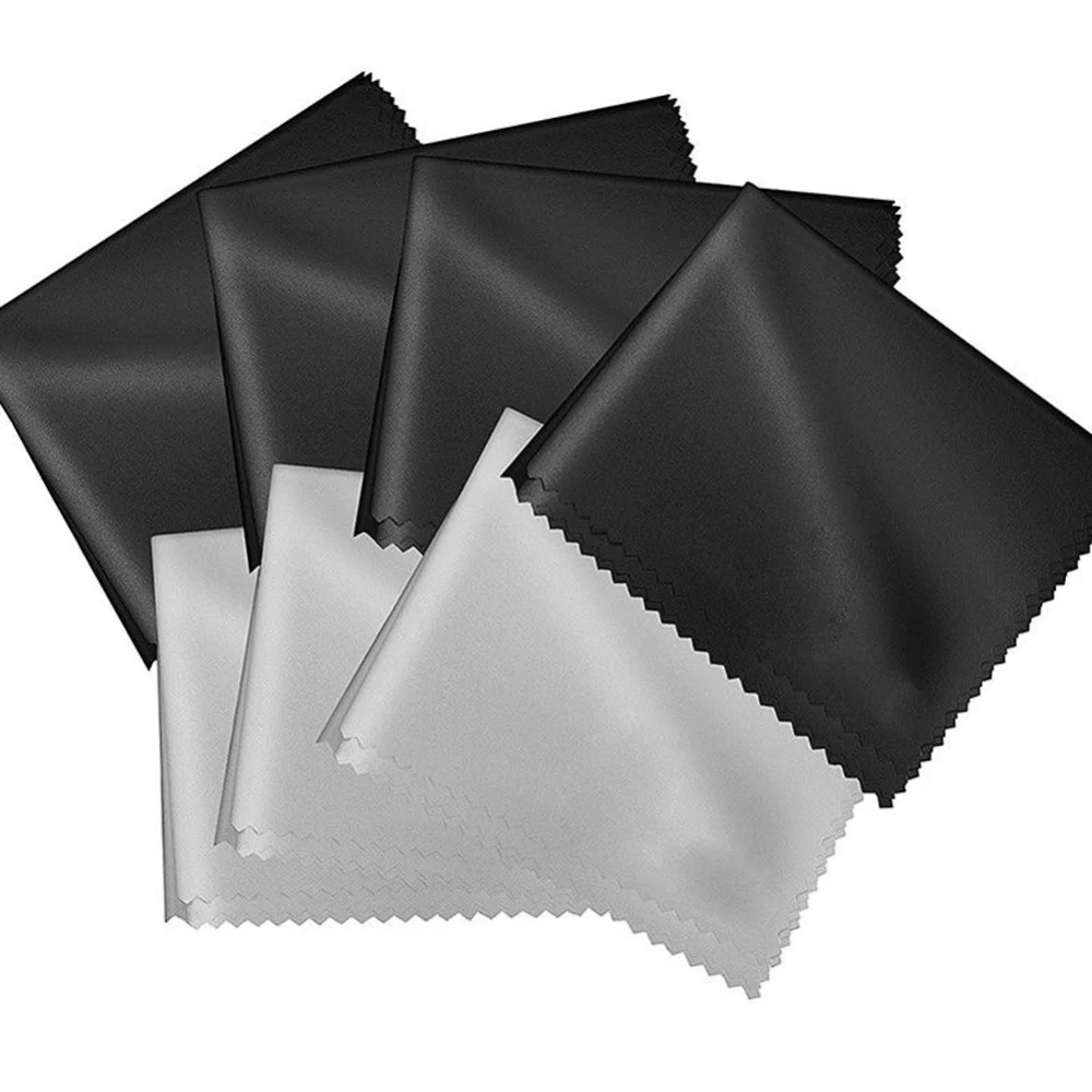 10Pcs Saw Tooth Edge Premium Microfiber Cleaning Cloths for Lens Glasses Screen