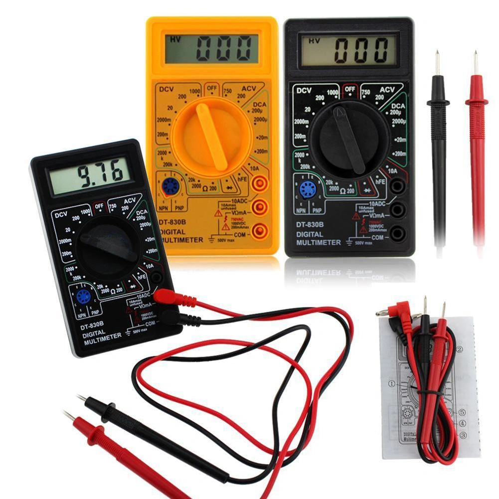 LCD Digital Voltmeter Ammeter Ohmmeter Multimeter Volt AC DC Tester Meter