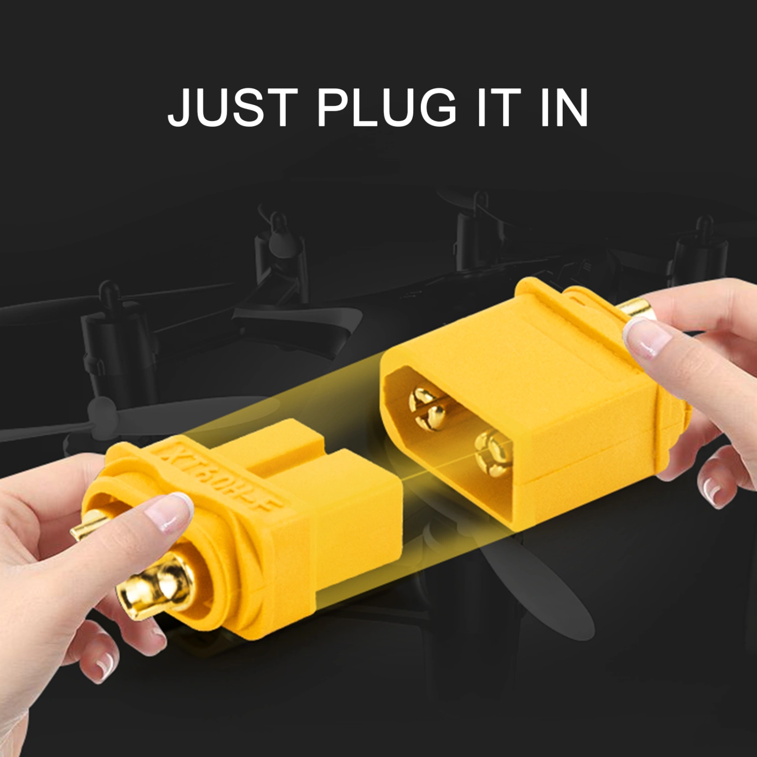 1 Set Connector Power Plug Gold-plated Plug Play XT60H Male Female Airplane Connector Jack DIY Adapter with Sheath for Home