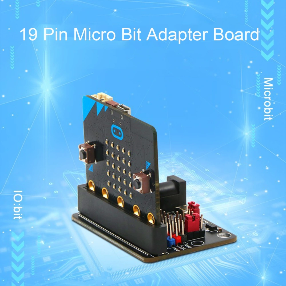 Expansion Board Micro Bit to 5V with Passive Buzzer I2C Communication Interface Regulator Circuit Indicator Light 19 Pin Micro Bit Adapter Board Digital Device