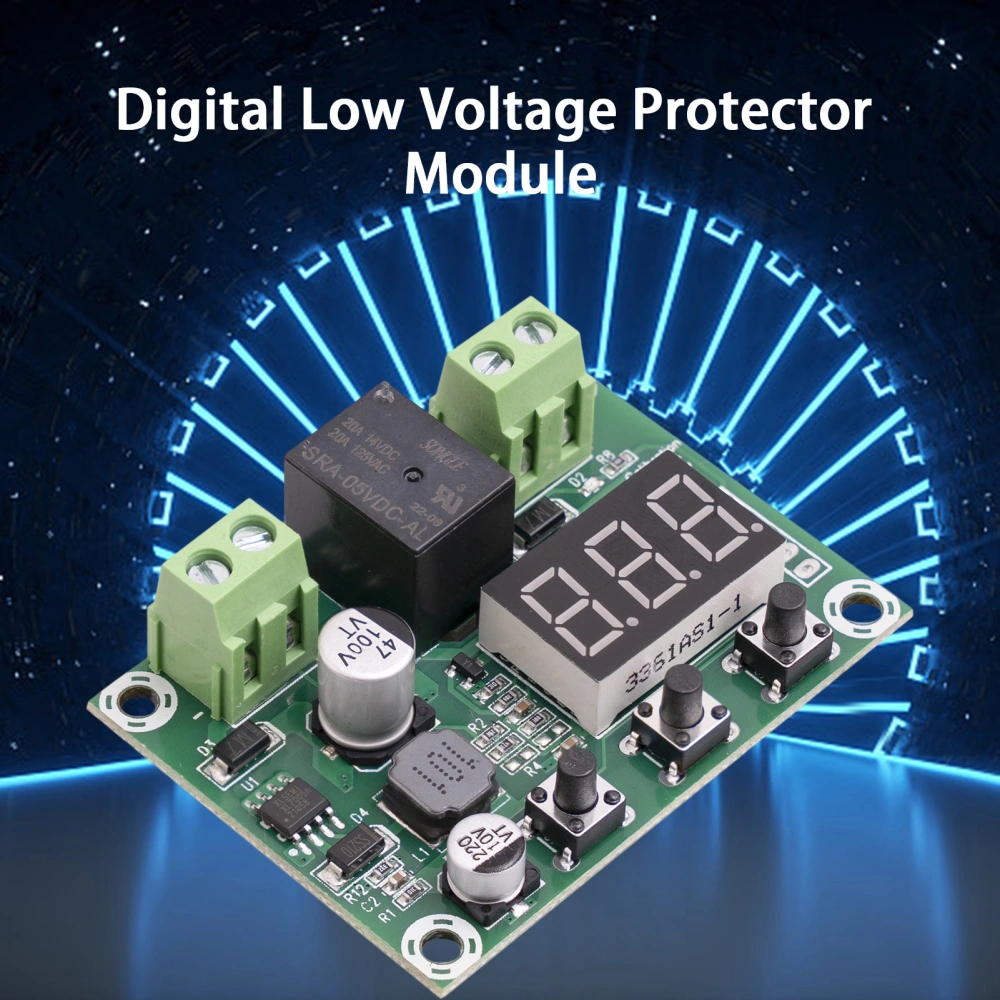 Voltage Protector Module High Stability Precise Multifunction LED Display Easy to Setup Multipurpose Automatic Under-Voltage Protection Board Module Factory Supplies