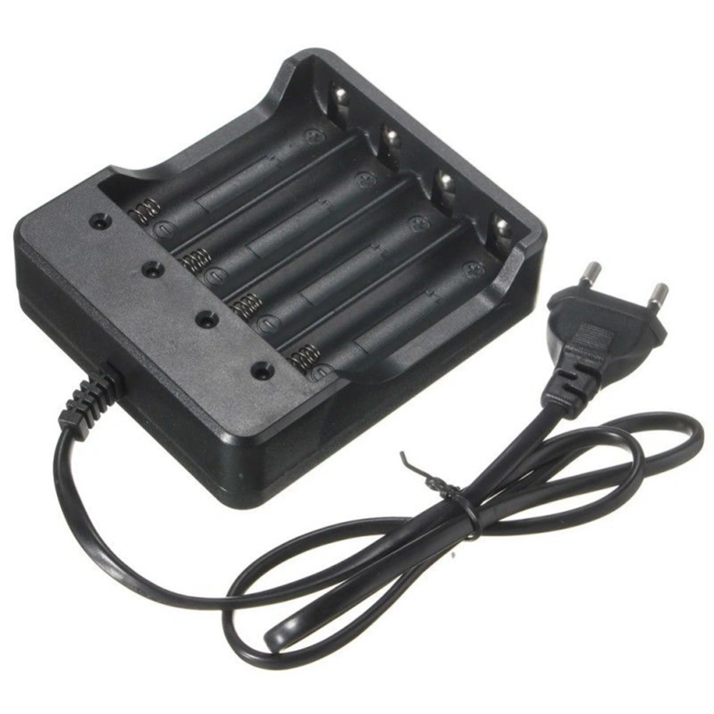 4 Slots 18650 Li-ion Battery EU Plug AC Smart Charger Rechargeable LED Indicator