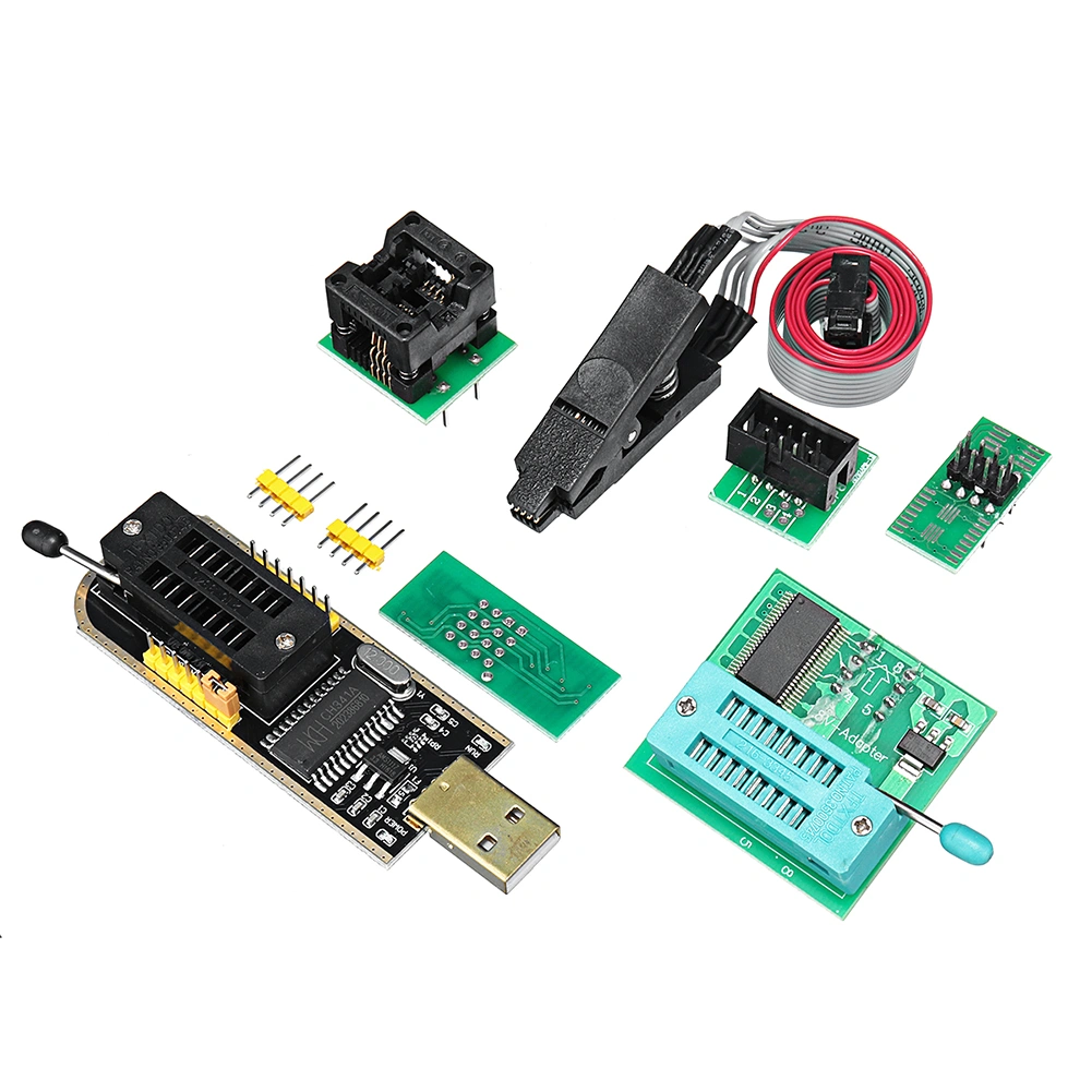 4Pcs/Set CH341A 24 25 EEPROM BIOS USB Programmer Burner Chip Clip SOIC8 Adapter