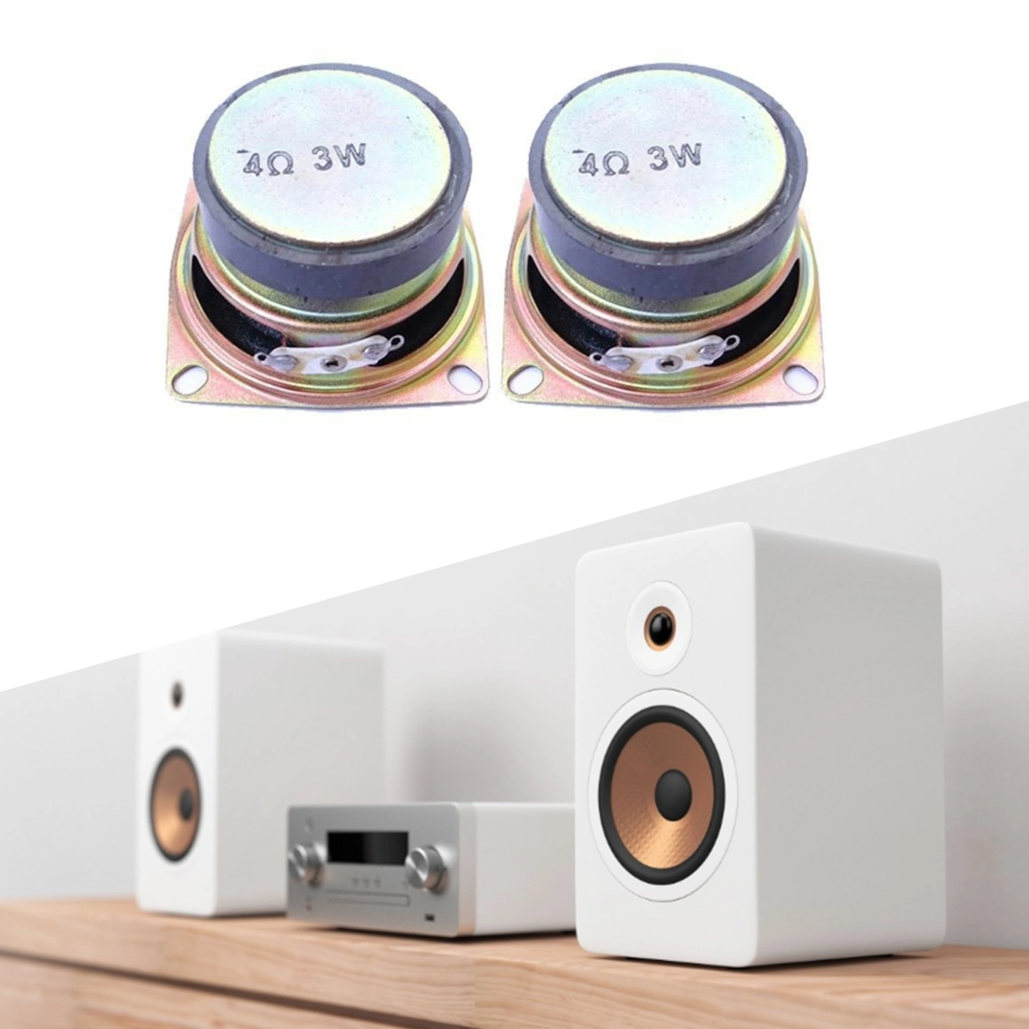 Speaker Mini Stereo Metal Full Range Loudspeaker Box for Home