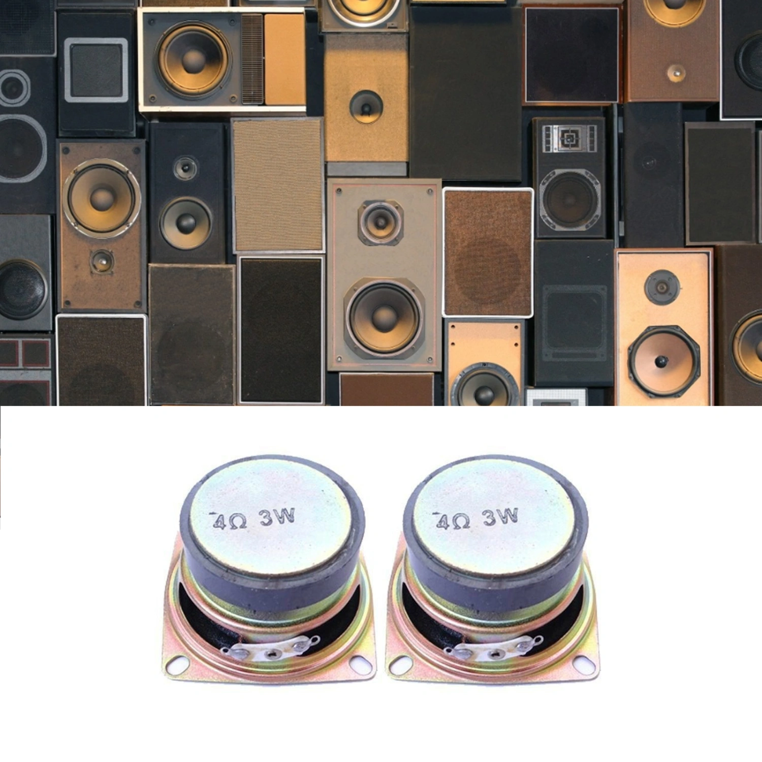 Speaker Mini Stereo Metal Full Range Loudspeaker Box for Home