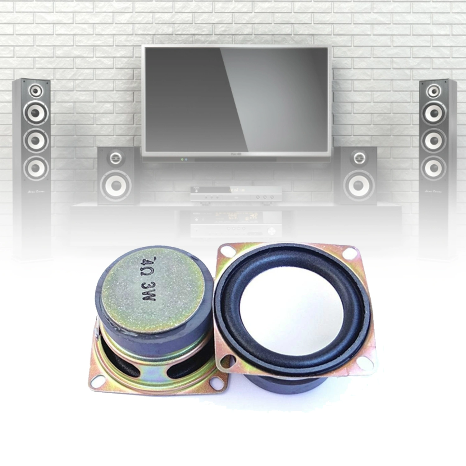 Speaker Mini Stereo Metal Full Range Loudspeaker Box for Home