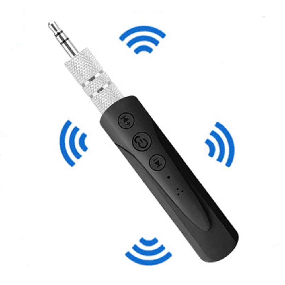 Lapel Clip 3.5mm Wireless Bluetooth-compatible Stereo Audio Receiver Adapter for Speaker