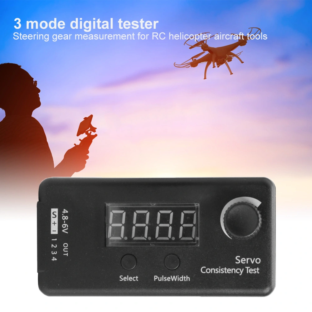 DC 4.8-6V Digital Servo ESC Consistency Tester for RC Helicopter Airplane Car