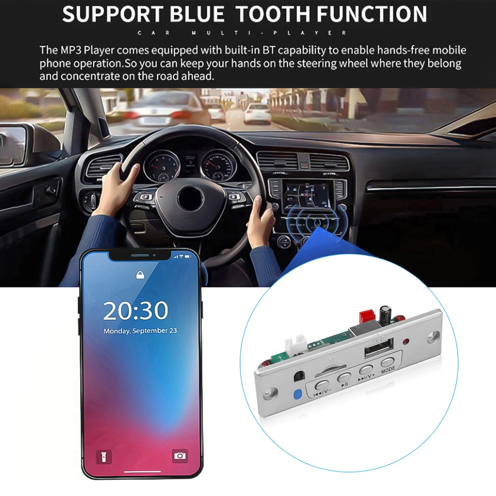 Bluetooth 5.0 Remote Control MP3 Music Player FM Radio Audio Decoding Module