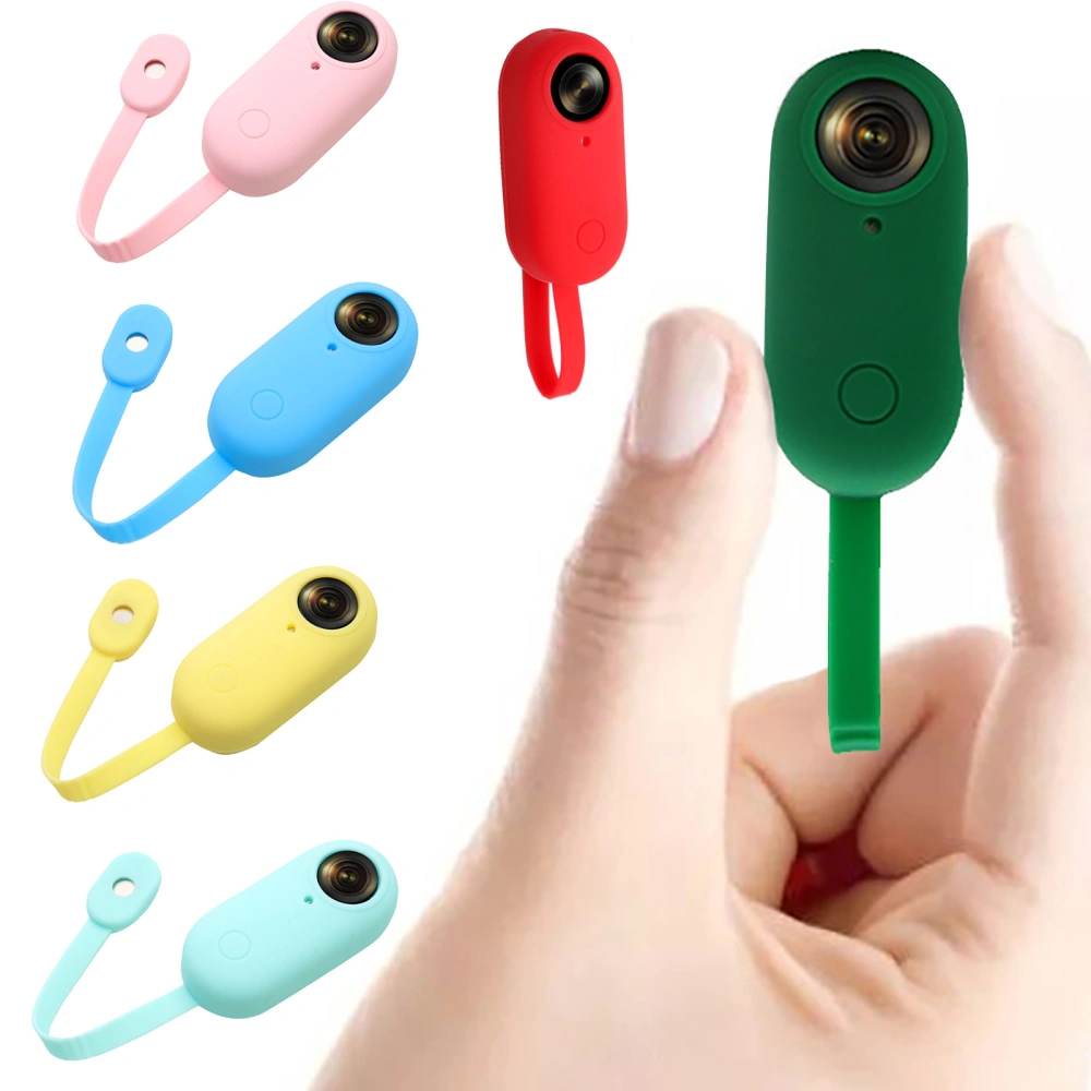 Portable Anti-shake Silicone Camera Protective Cover with Strap for Insta360 GO