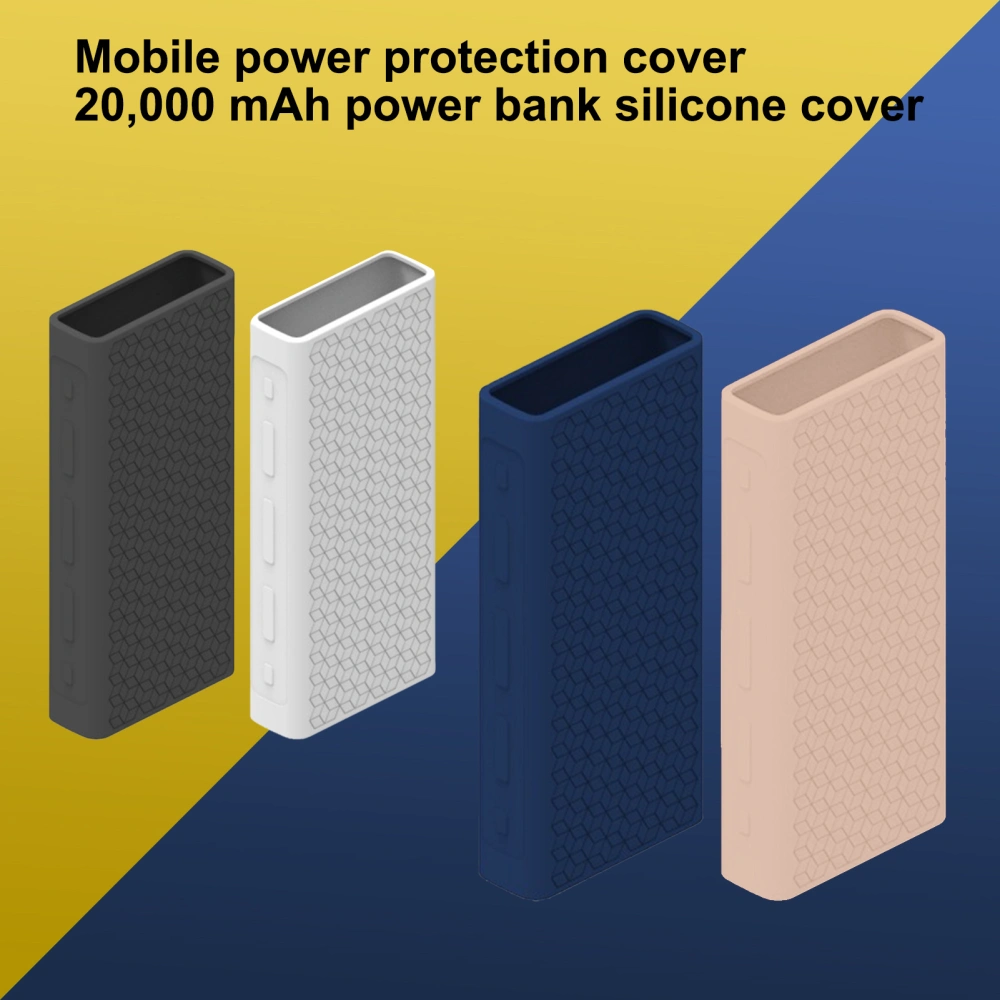 Anti-Fall Stain Resistant Soft Silicone Case Protective Cover for ZMI 20000mAh Mobile Power Bank