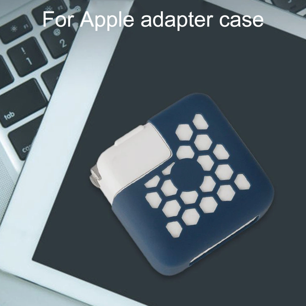 Adapter Cover Soft Shatter-proof Silicone Hollow Honeycomb Protective Case for Macbook Charger