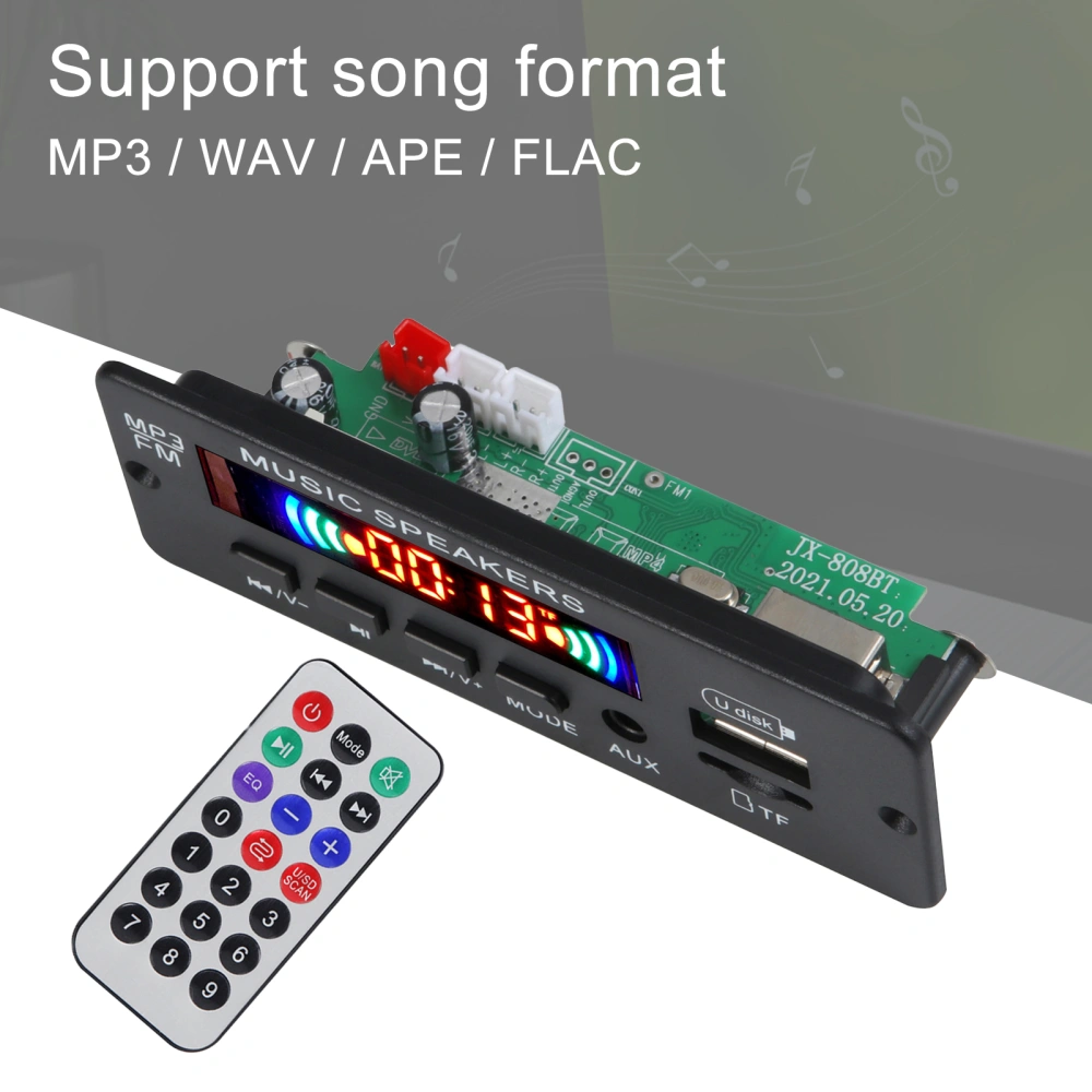 Decoder Board Multifunctional Sensitive with Amplifier Function Bluetooth5.0 Car MP3 Player for Auto