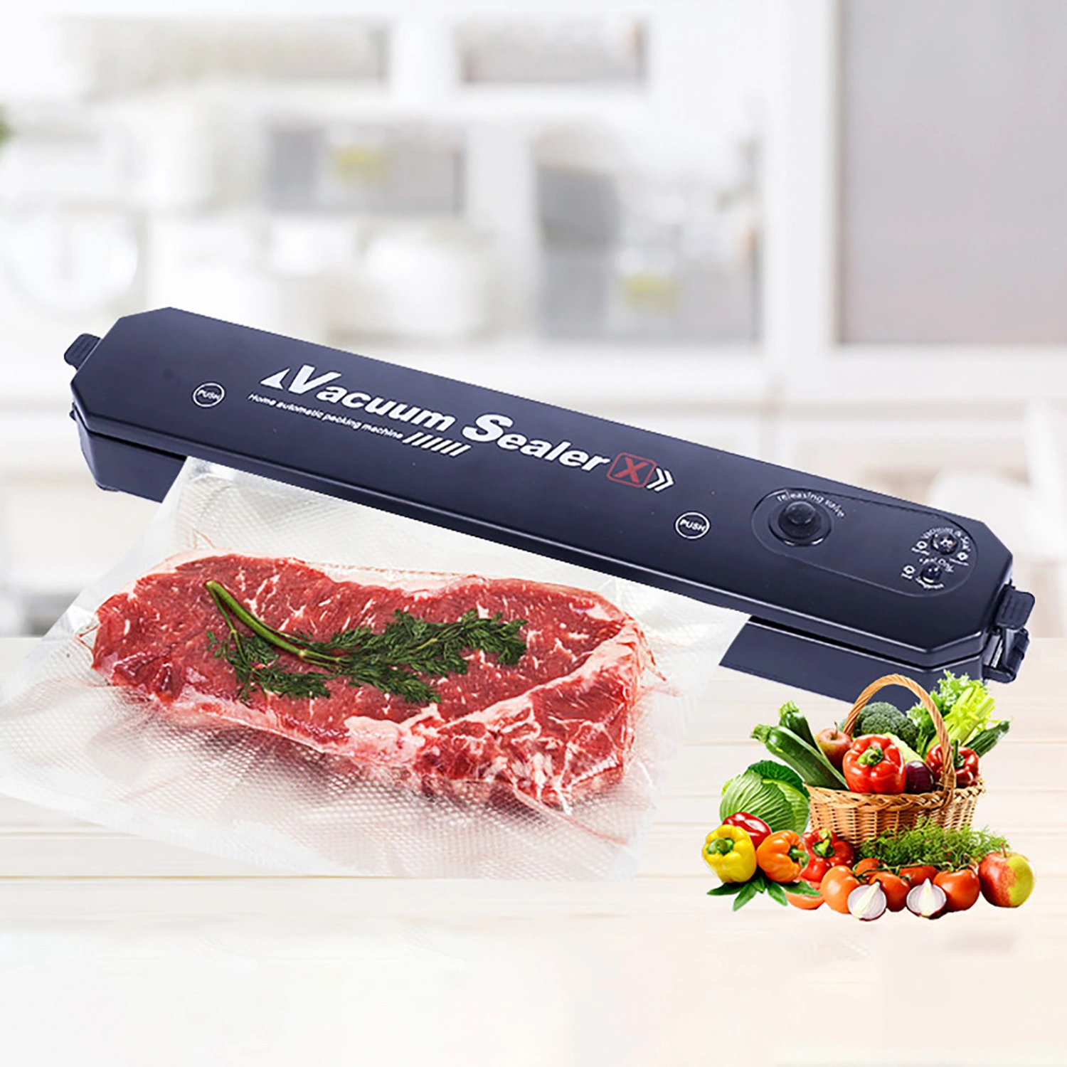 Automatic Vacuum Sealer Good Sealing Capacity Efficient Food Preservation Kitchen Smart Food Packaging Machine for Home