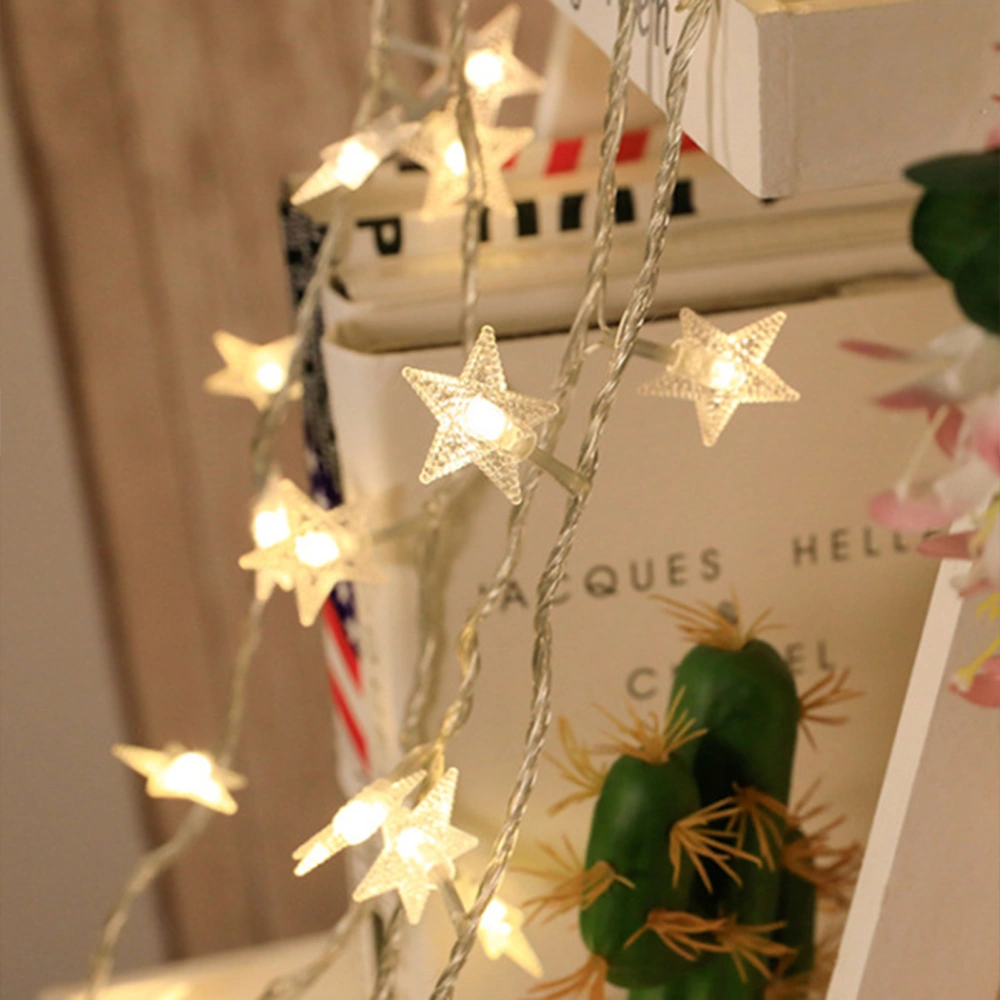 Star String Light Decorative Waterproof Eye-catching Christmas LED Star Fairy Light for Window