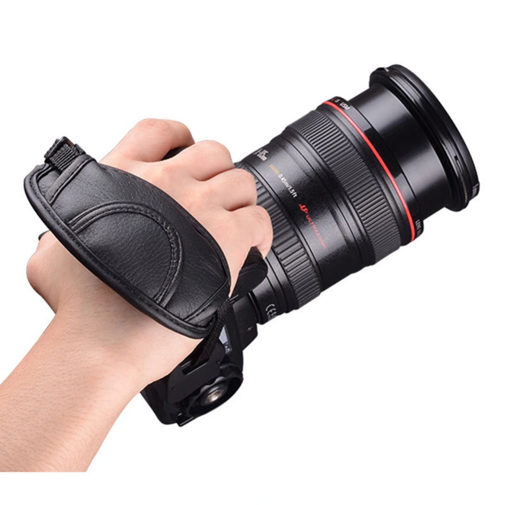 Universal Camera Hand Grip Faux Leather Wrist Strap for Canon Nikon Sony DSLR