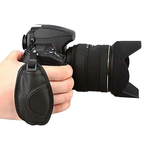 Durable Adjustable Camera Faux Leather Grip Hand Strap Wrist Band for SLR/DSLR