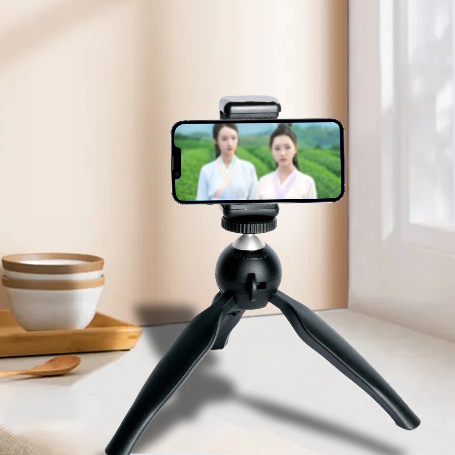 Mini Tripod Adjustable 360 Degree Rotation Universal DSLR SLR Vlog Phone Tripod Tabletop Stand for Selfie 