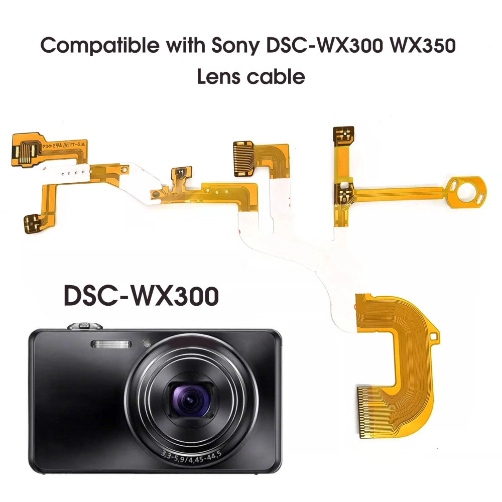 Lens Back Flex Cable Professional Anti-break Flexible Ultra-thin FPC Good Toughness Camera Accessories Digital Camera Lens Back Main Flex Cable Replacement for Sony DSC-WX300 WX350