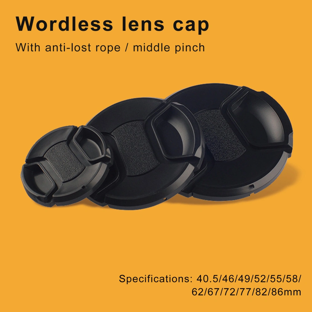 Lens Cap Professional Anti-scratch Lightweight Digital Camera Lens Protective Cover for Canon 49/52/55/58/62/67/72/77/82mm