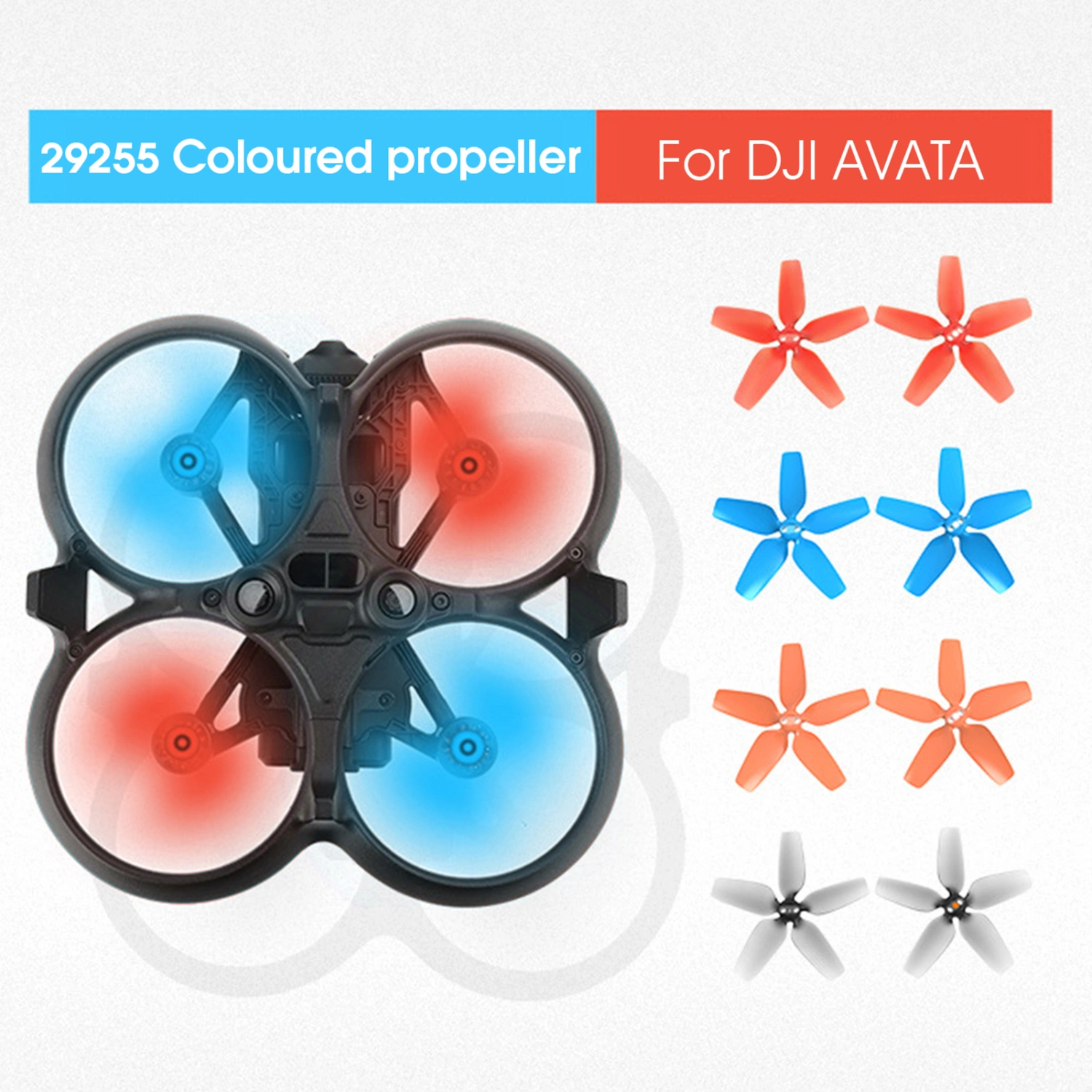 2 Pair Drone Propeller Ultra Light Provide Powerful Thrust Spare Parts Drone Props Blade Replacement for DJI Avata