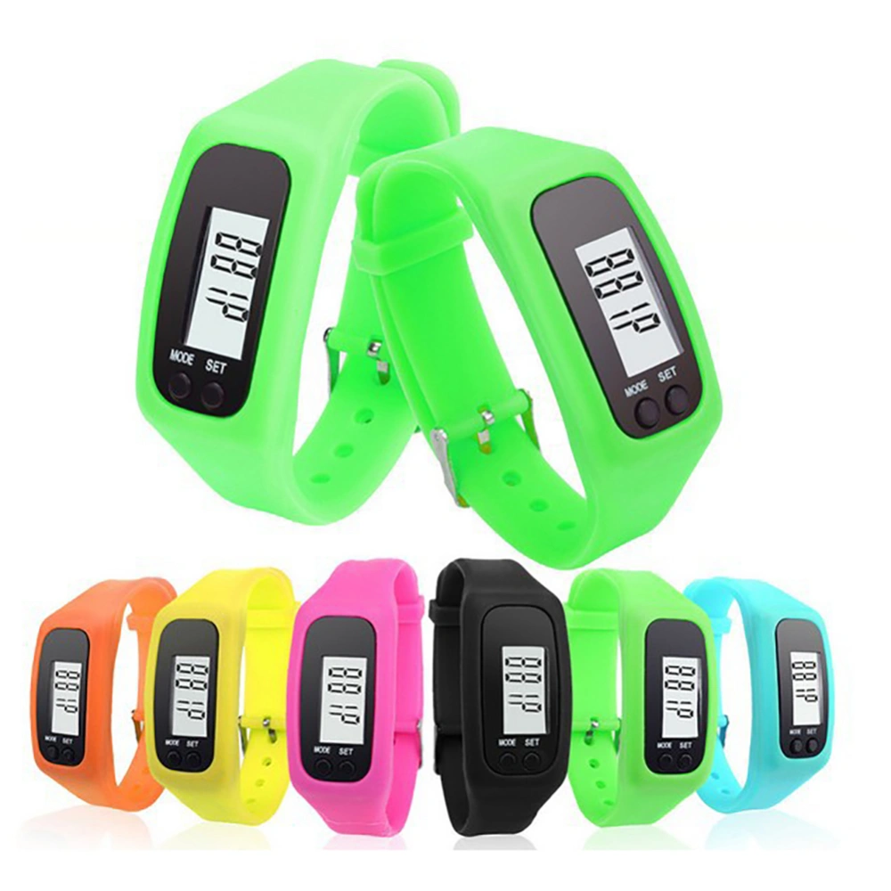 Digital LCD Pedometer Run Step Walking Distance Calorie Counter Watch Bracelet