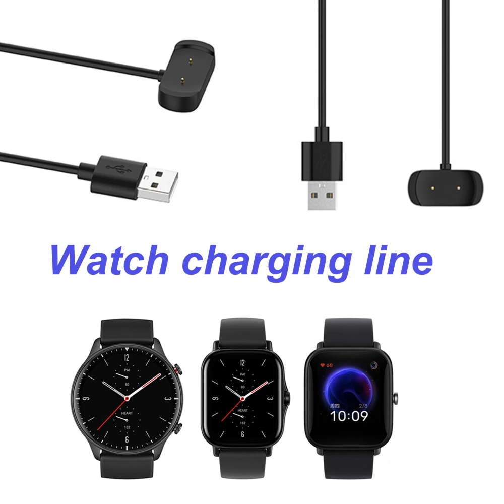 Charger Stable Output High Durability Fast Charging Black Stainless Charge Watch Low Work Temperature Stable Transmission Charging Cable for Amazfit GTS 2