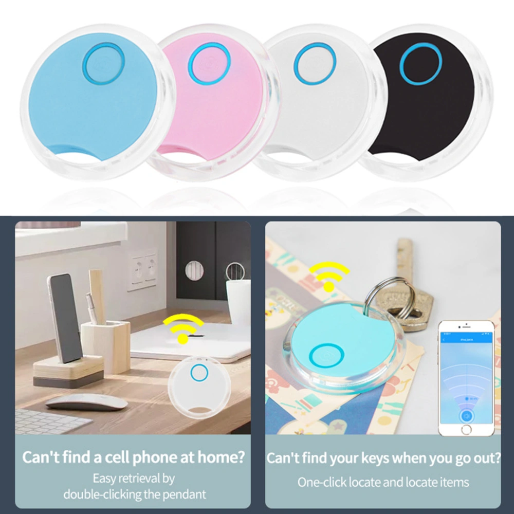 Anti-lost Device Battery Powered Multifunctional Round Portable Mini Two Way Alarm Lightweight Loud Sound Bluetooth-compatible  Key Finder for Home