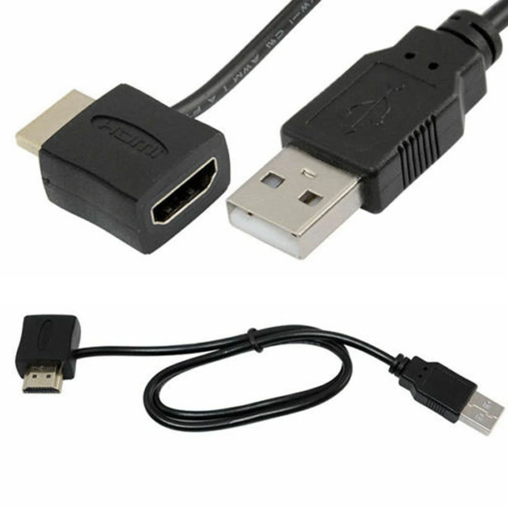 HDMI-compatible Male to Female Connector USB 2.0 Charger Cable Spliter Adapter Extender