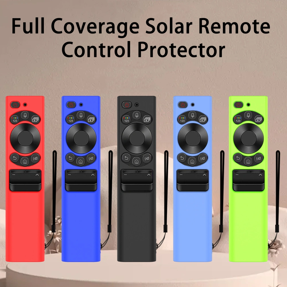 Remote Control Case with Lanyard Perfect Fitting High Toughness Silicone Full Coverage Solar Remote Control Protector for Samsung BN59-01357/01311/01363